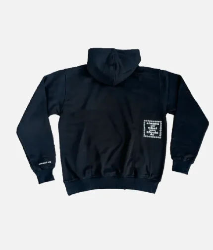 Adwysd Fingerprint Drop Hoodie – Black